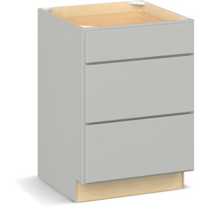 RELIABILT Parkstone II Base Cabinet, Light Gray, 24" W, 3 Drawers, Fully Assembled - 649991 | Lowe's Pro Supply